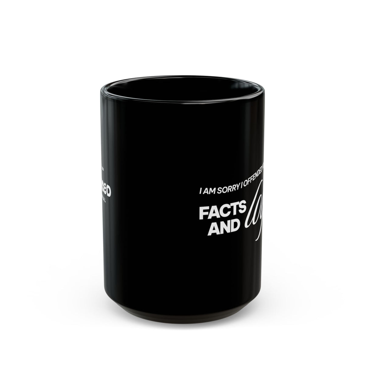Facts and Logic Black Mug | Funny Coworker Gift