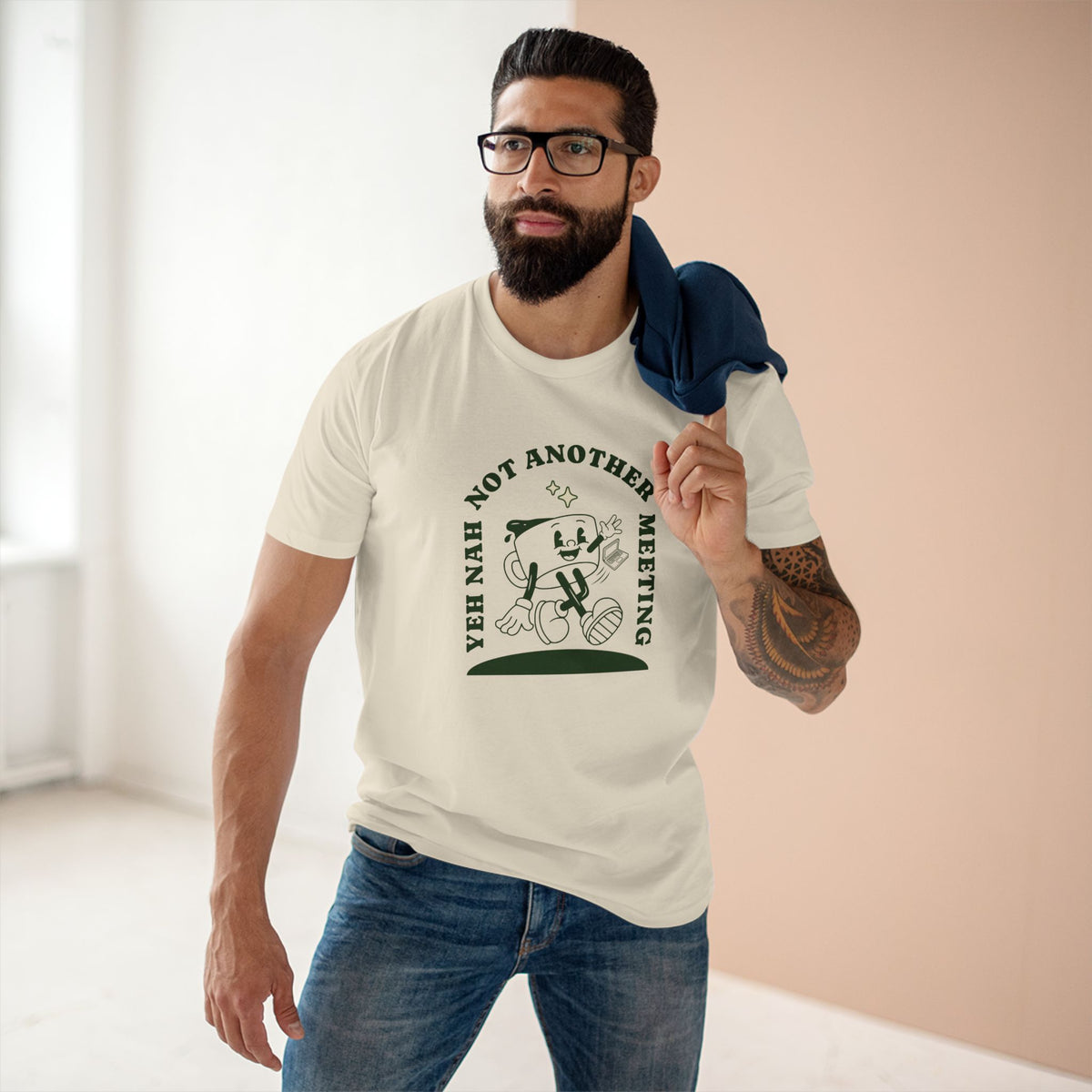 Yeet Nah Not Another Meeting Funny Coworker Adult T-Shirt